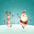 Santa and Rudolph Tap Dancing