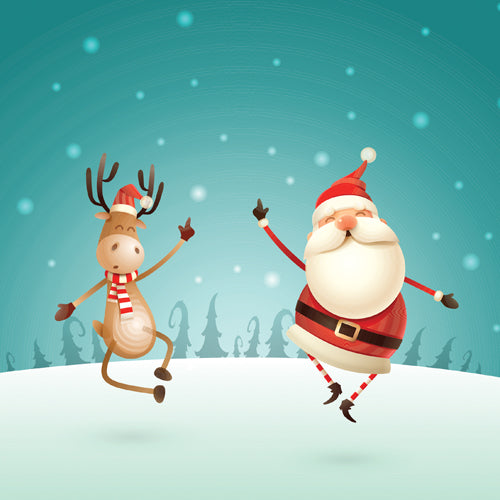Santa and Rudolph Tap Dancing